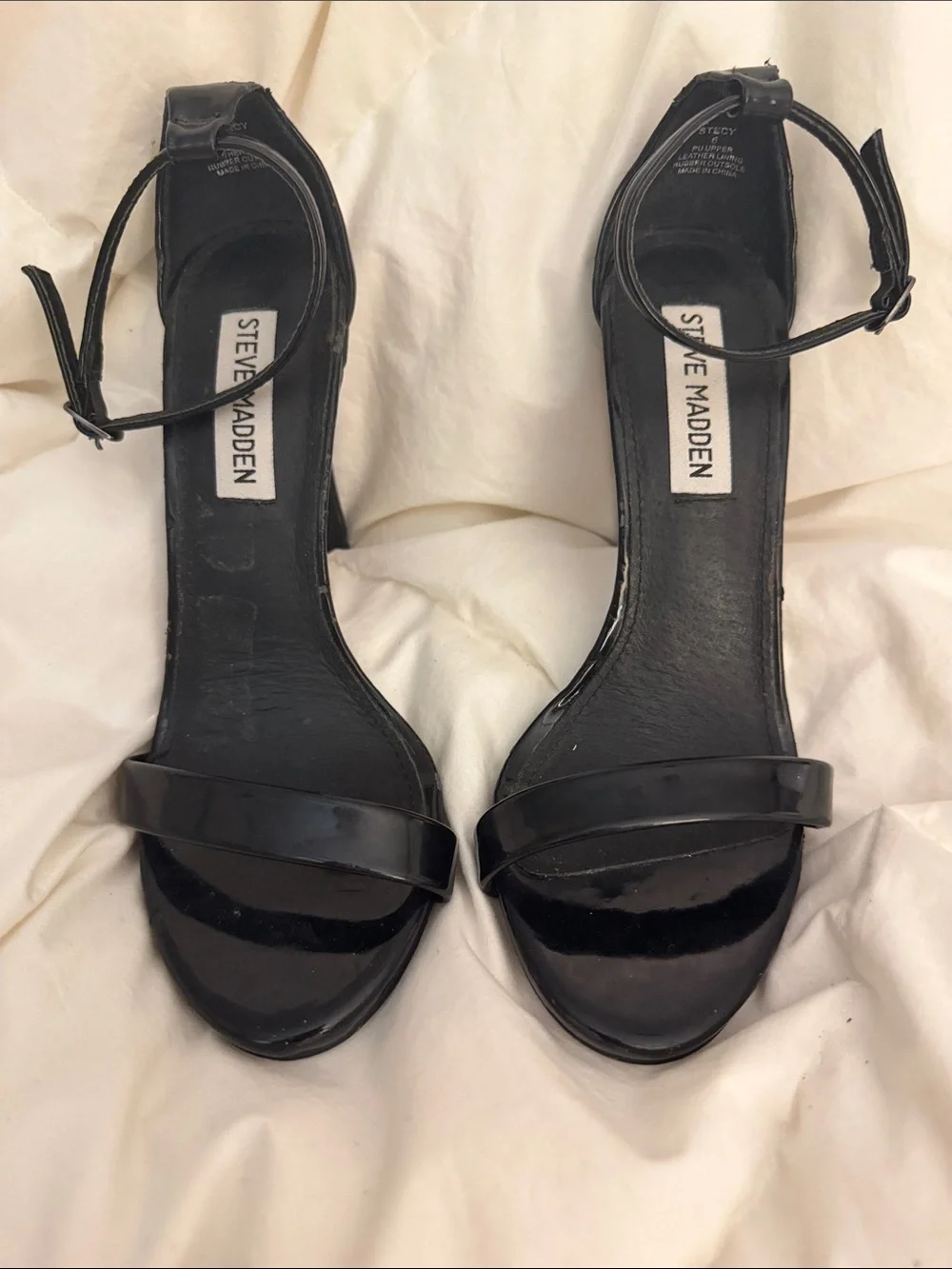 Steve Madden STECY Black Patent Heels